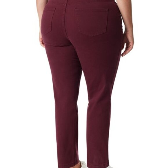 Gloria Vanderbilt Plus Size Amanda Slimming Jeans, Size 24W, Crimson Crush - Picture 2 of 3